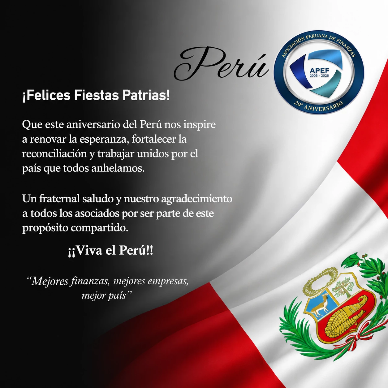 APEF Saludos por fiestas patrias 2026
