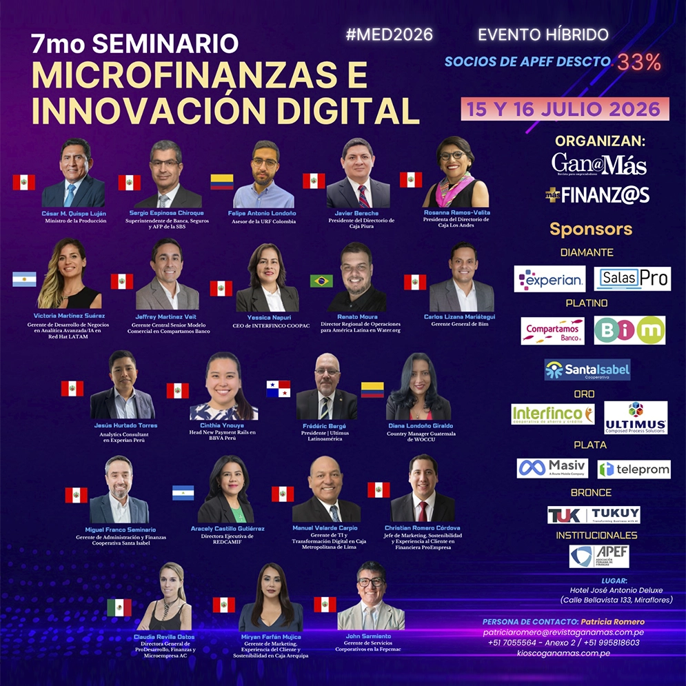 7mo Seminario Microfinanzas e Innovación Digital | Organizado por Gana@Más + Finanz@s